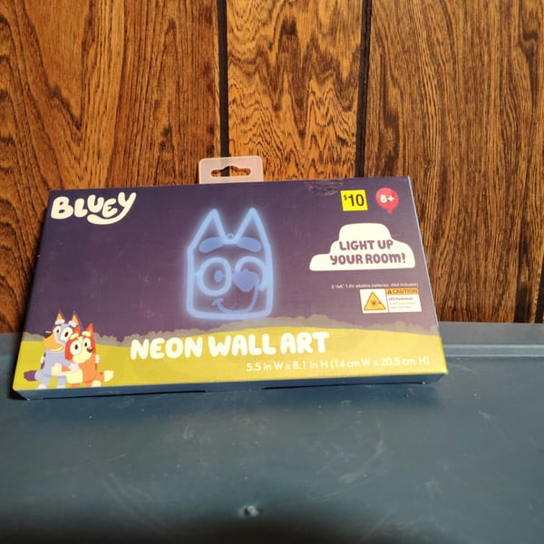 Bluey Neon Wall Art Battery Powered Light Up Room Sign