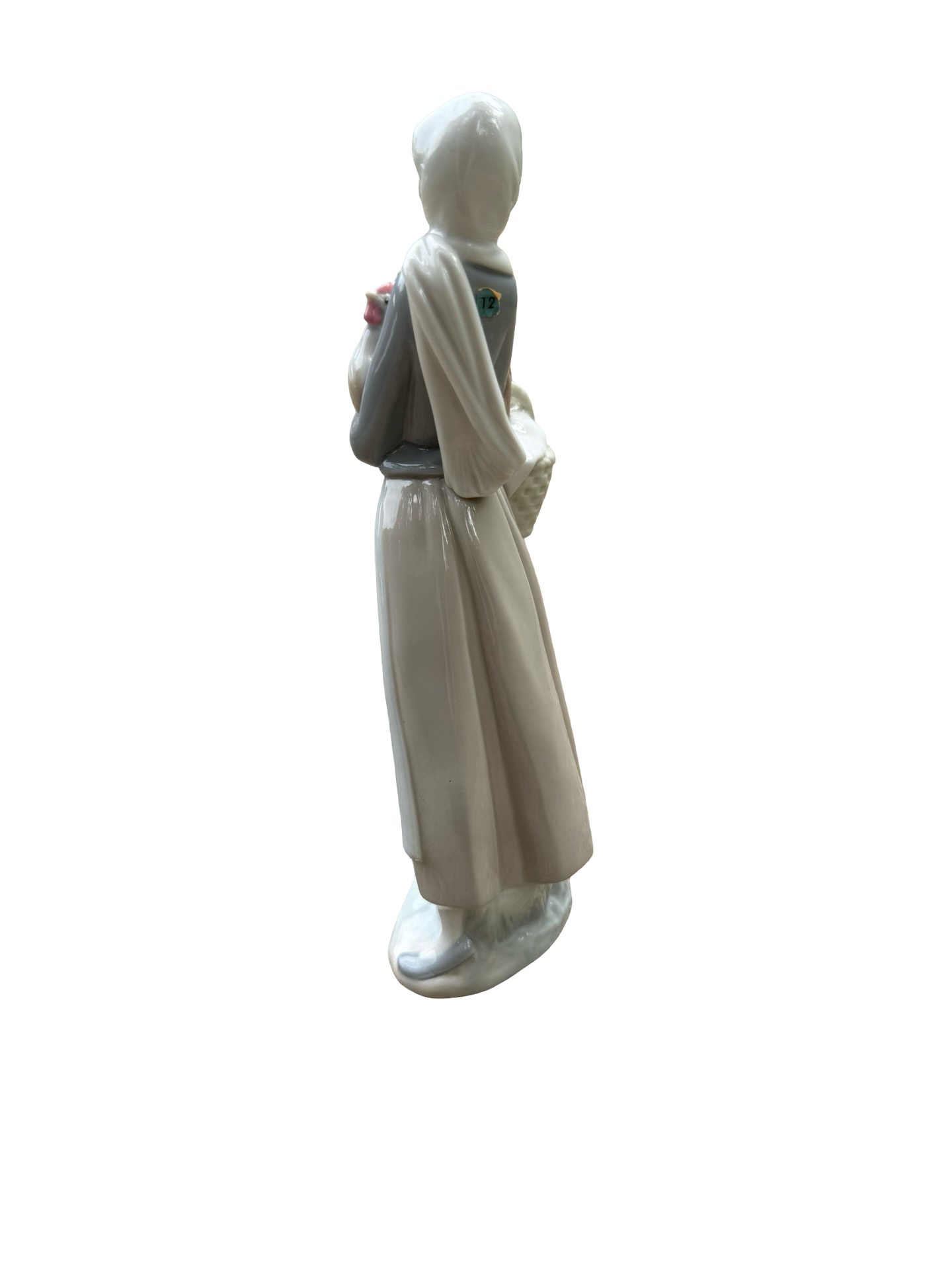 Lladro Porcelain Figurine Girl with Cockerel Rooster and Basket #4591 3