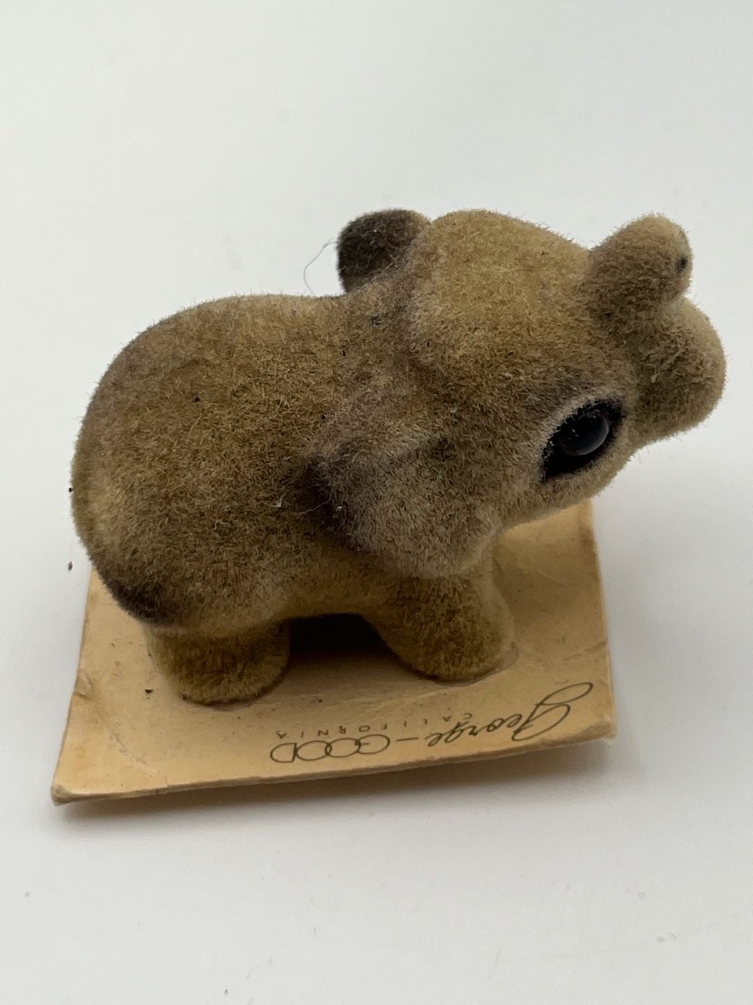 Vintage Josef Originals Flocked Baby Elephant Figurine (K) 3