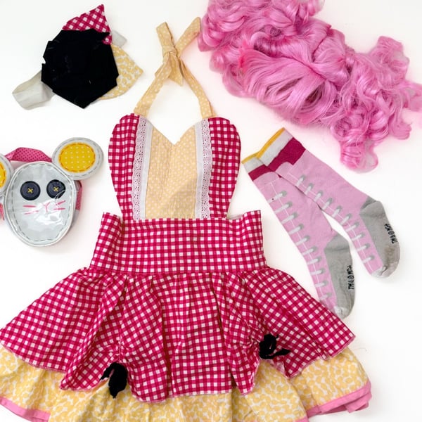 Lalaloopsy Crumbs Sugar Cookie Costume Dress Up Set Custom apron accessories