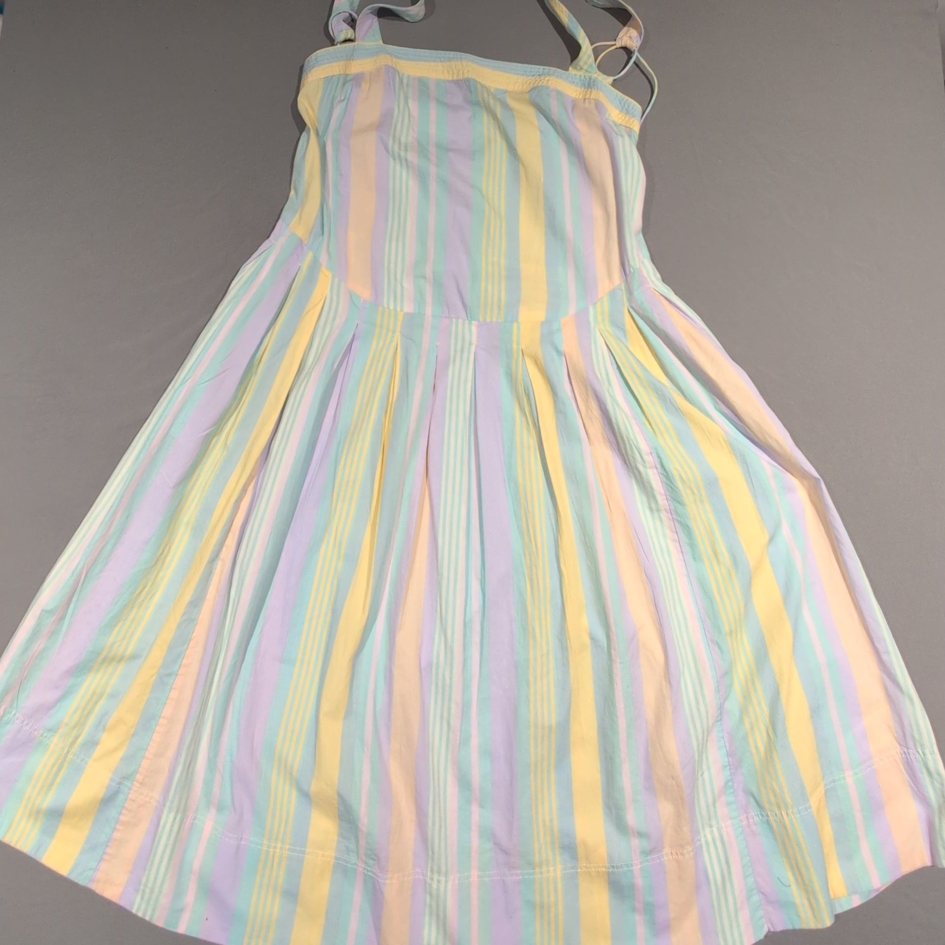 Free People Primavera Stripe Cotton Midi Dress Pastel Combo Size M New With Tags 2