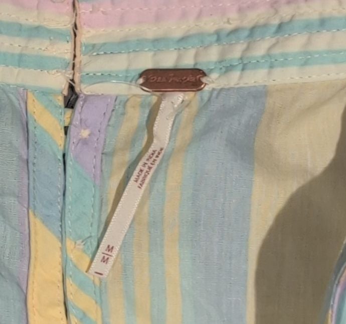 Free People Primavera Stripe Cotton Midi Dress Pastel Combo Size M New With Tags 4