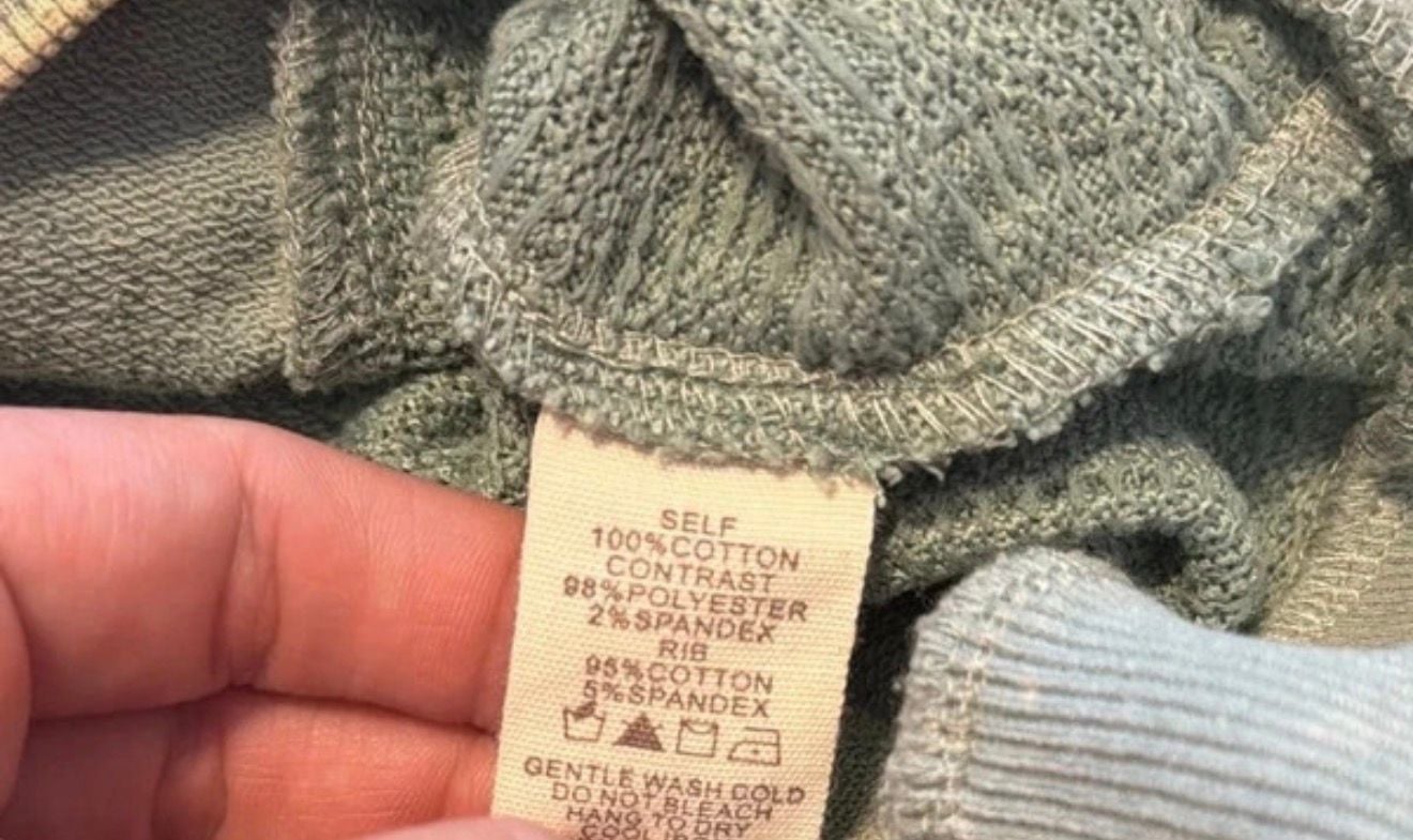 Mystree Sage Green Full Zip Cable Knit Sleeve Hoodie Sweatshirt Size S 7