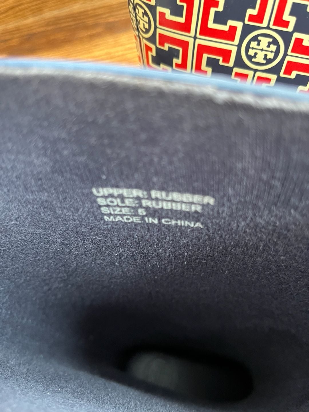 Tory Burch Rubber Monogram Tall Rain Boots Size 5 7