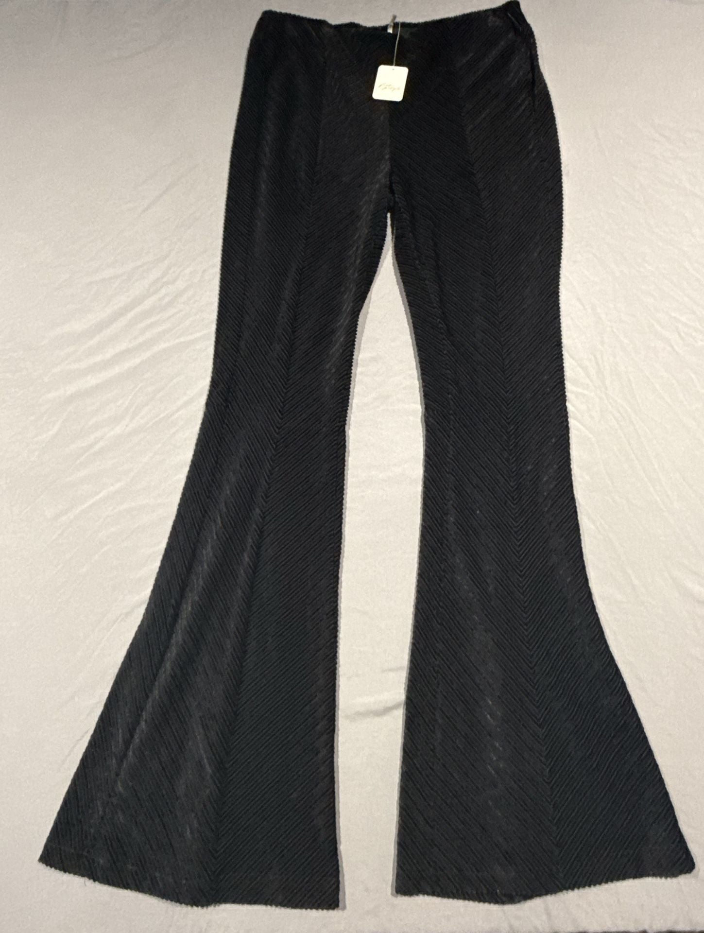 Free People Penny Pull-On Velvet Flare Pants In Black Size M New 2