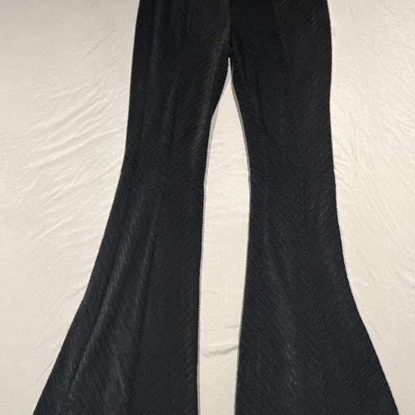 Free People Penny Pull-On Velvet Flare Pants In Black Size M New