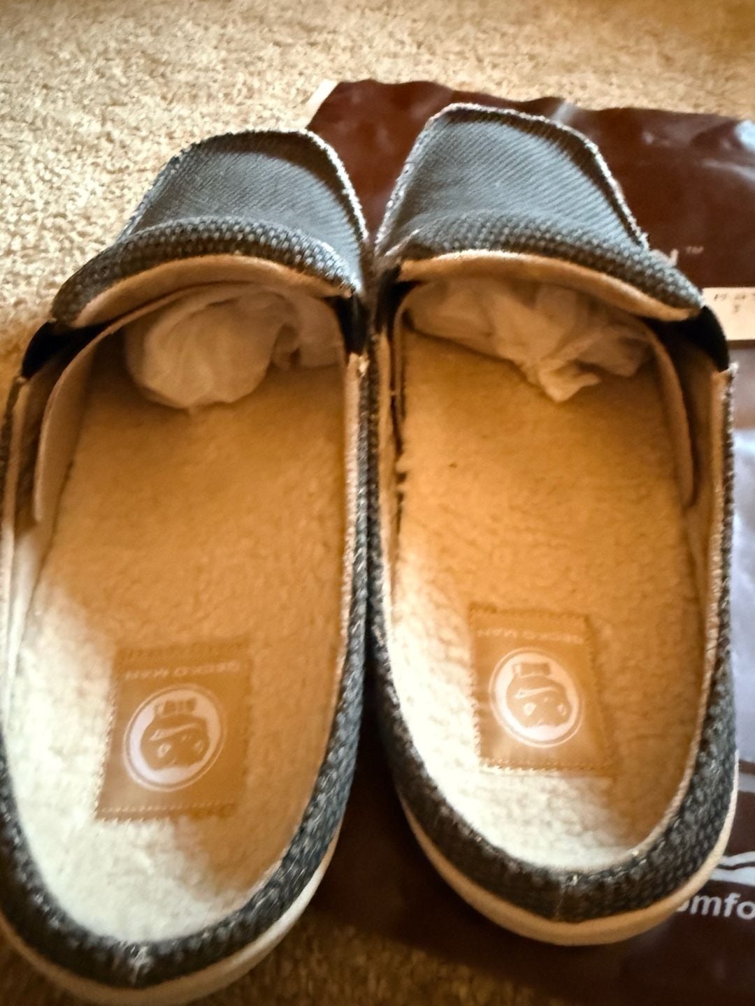 Gecko Man Men's Slippers with Arch Support Rubber Sole Black Size 11.5 4