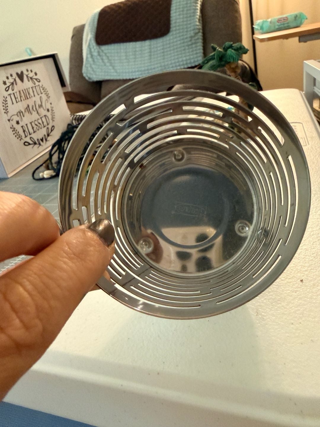 IKEA Stainless Steel Metal Cutout Candle Holder Vase Container 3