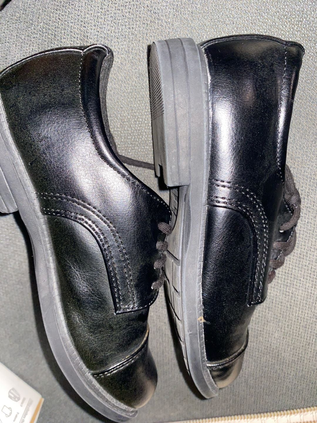 Smartfit Boys Black Cap Toe Lace-Up Dress Shoes Size 12.5 4
