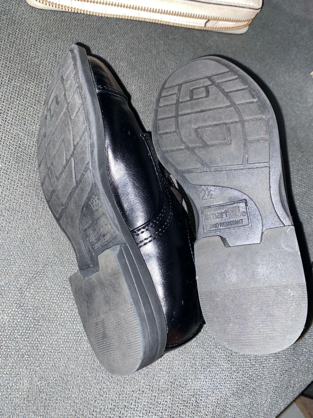 Smartfit Boys Black Cap Toe Lace-Up Dress Shoes Size 12.5 5