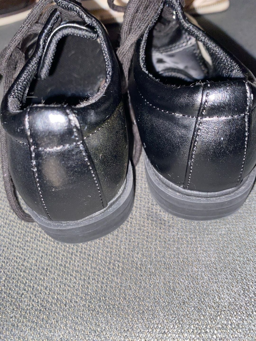 Smartfit Boys Black Cap Toe Lace-Up Dress Shoes Size 12.5 6