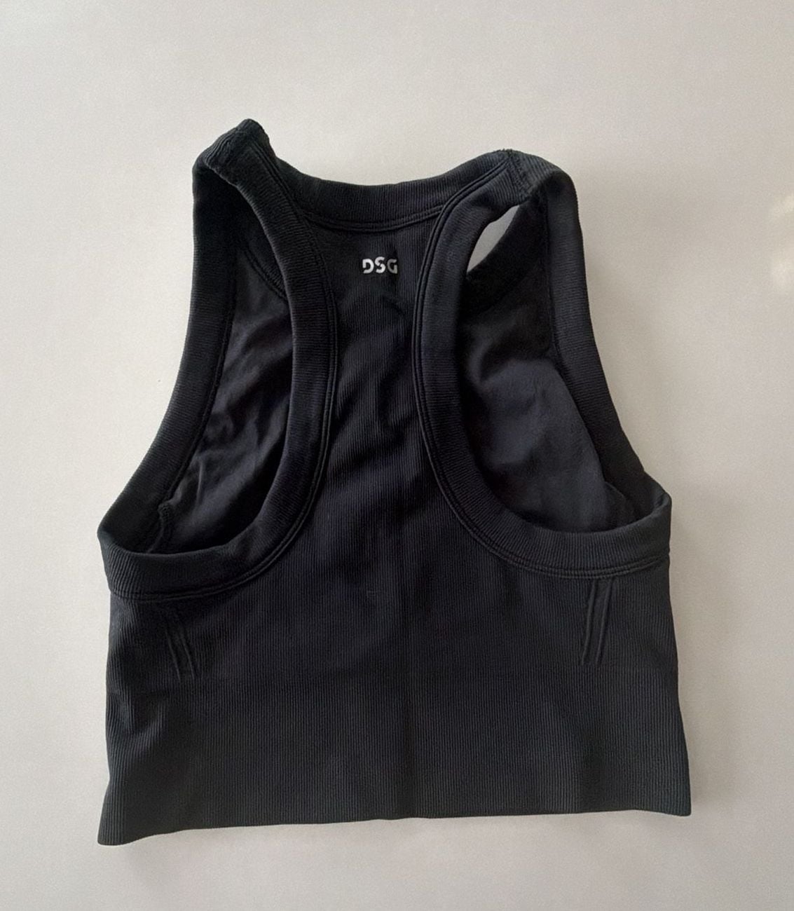 DSG Black Ribbed Seamless High-Neck Crop Top Tank 3