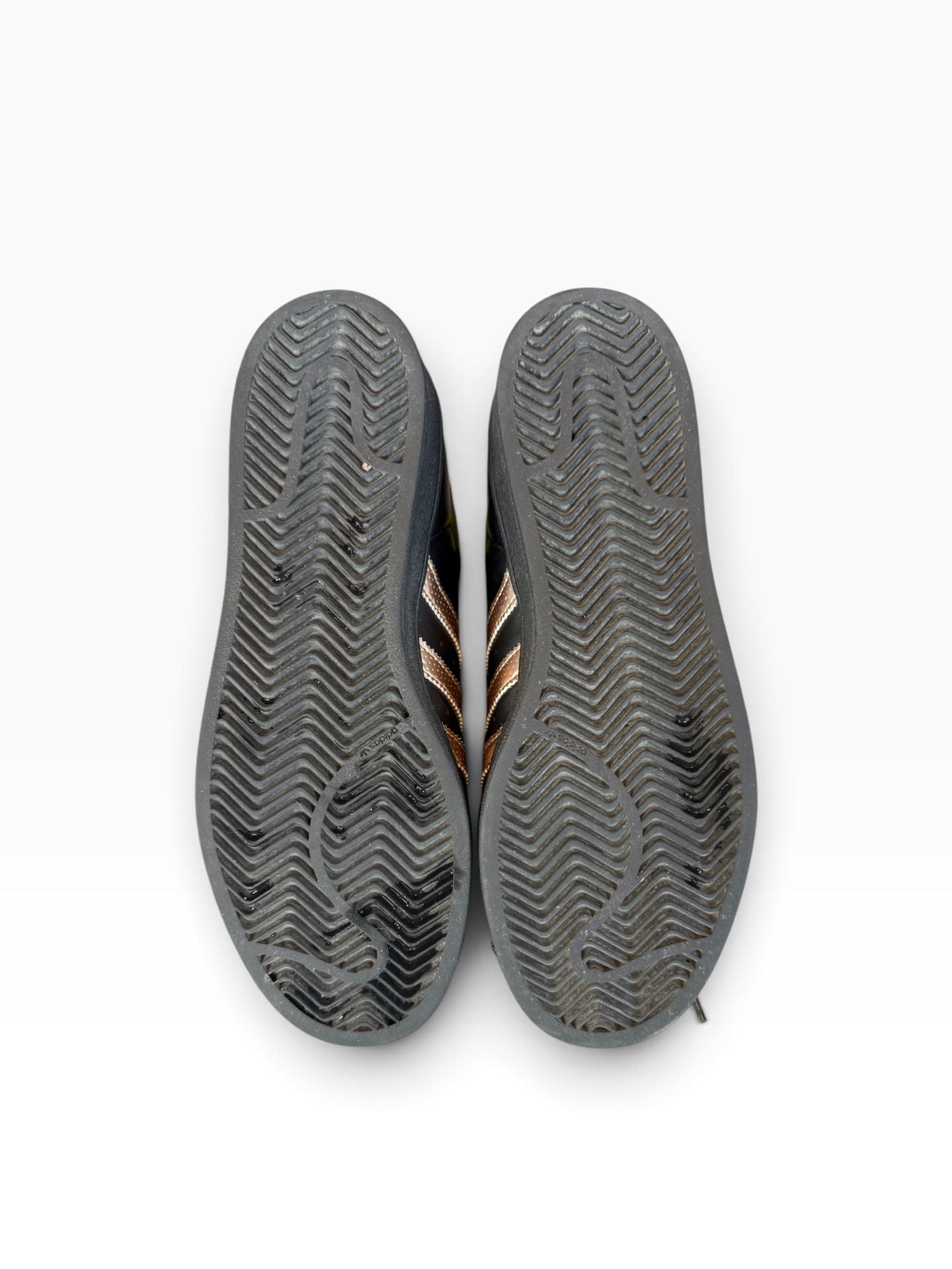 Adidas Superstar Black Rose Gold Sneakers Shoes 9 8