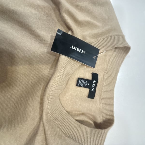 Alfani Women's Beige Knit Pullover Sweater Size M-0137