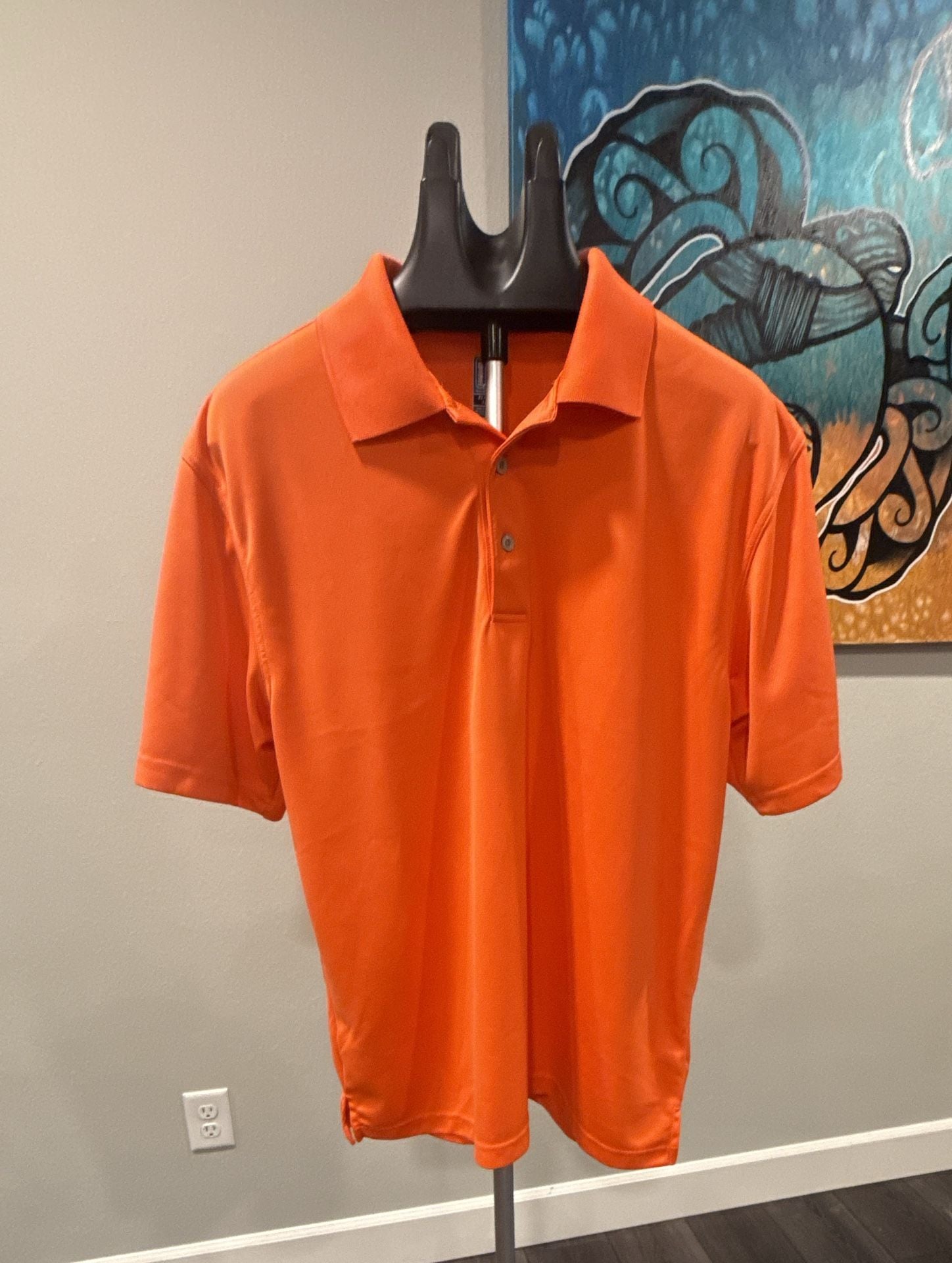 Pro Tour Men's Orange Polo Shirt Size XL Golf-0138 2