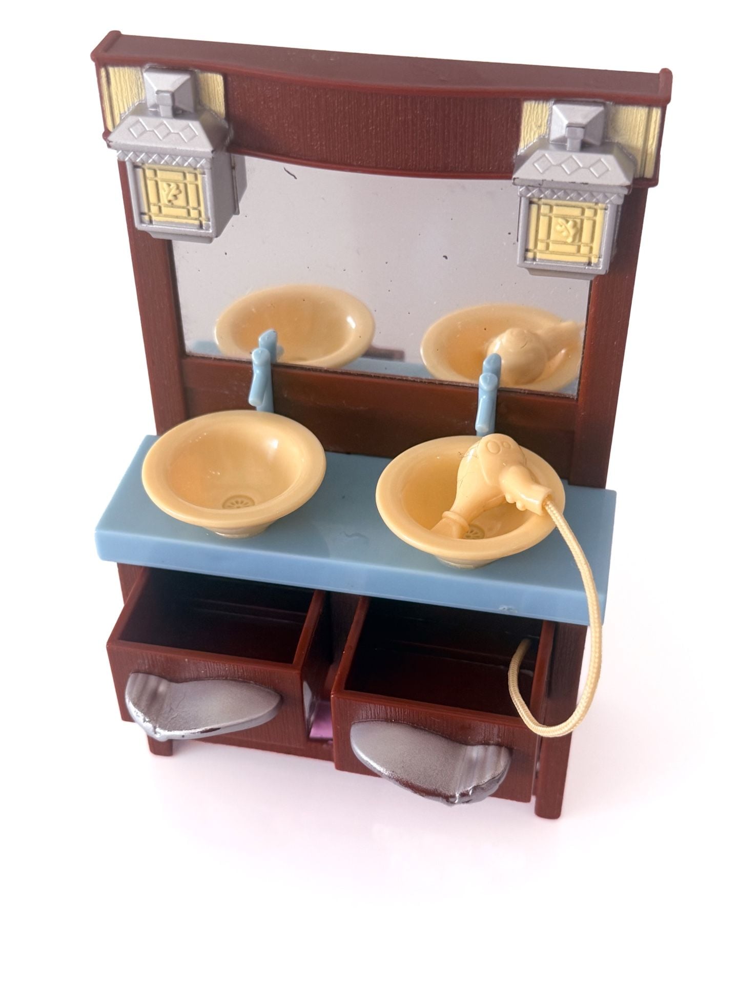 2008 Fisher-Price Loving Family Dollhouse Bathroom Vanity Double Sink Set 4