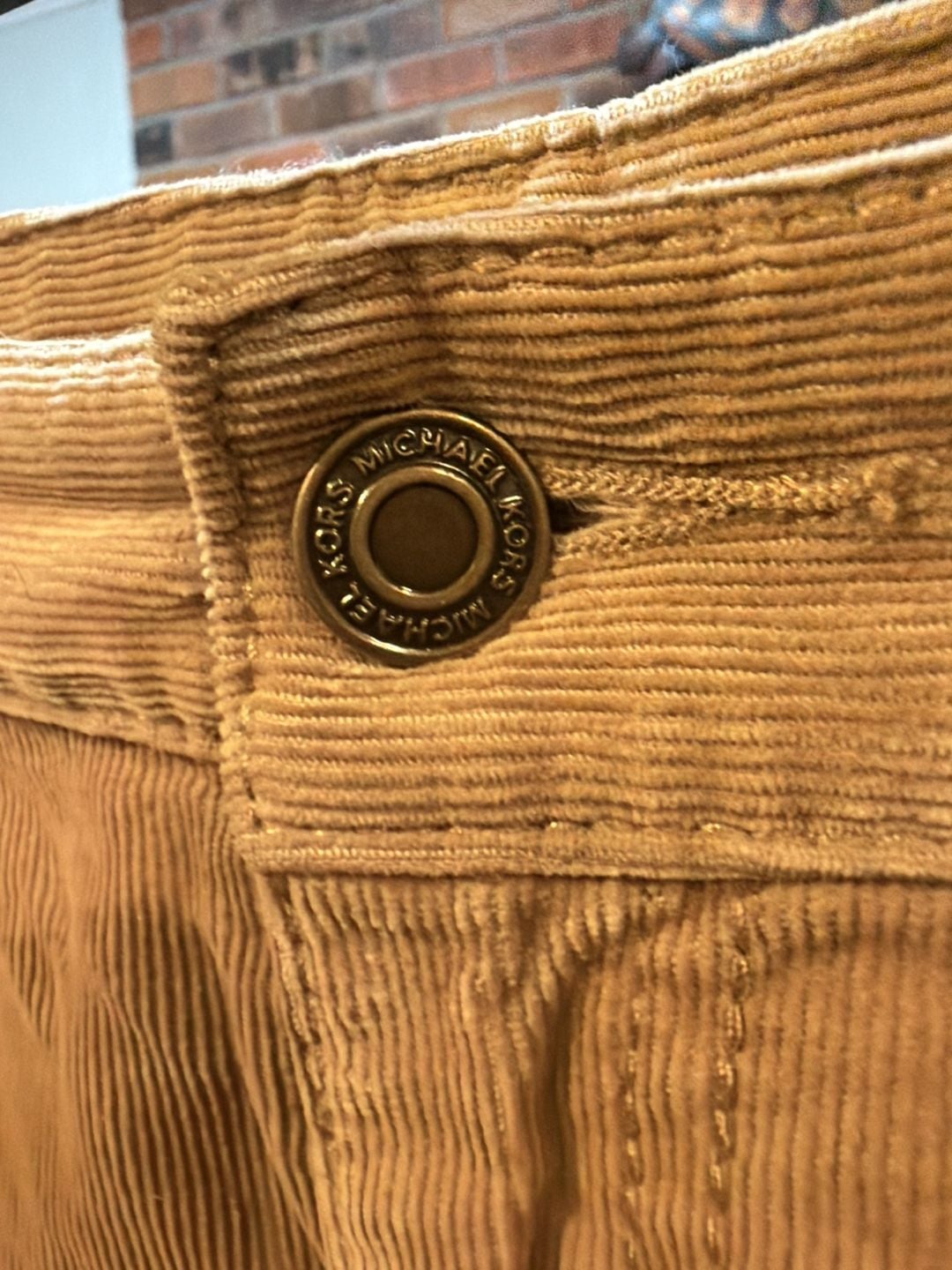 Michael Kors Women's Camel Brown Corduroy Pants Size 10 3