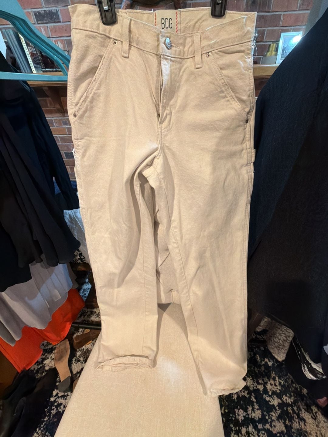 BDG Urban Outfitters Beige Canvas Carpenter Pants Utility Jeans 2