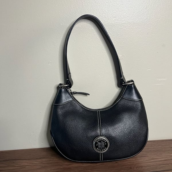 Dooney & Bourke All Weather Leather Pebbled Small Crescent Hobo Shoulder Bag