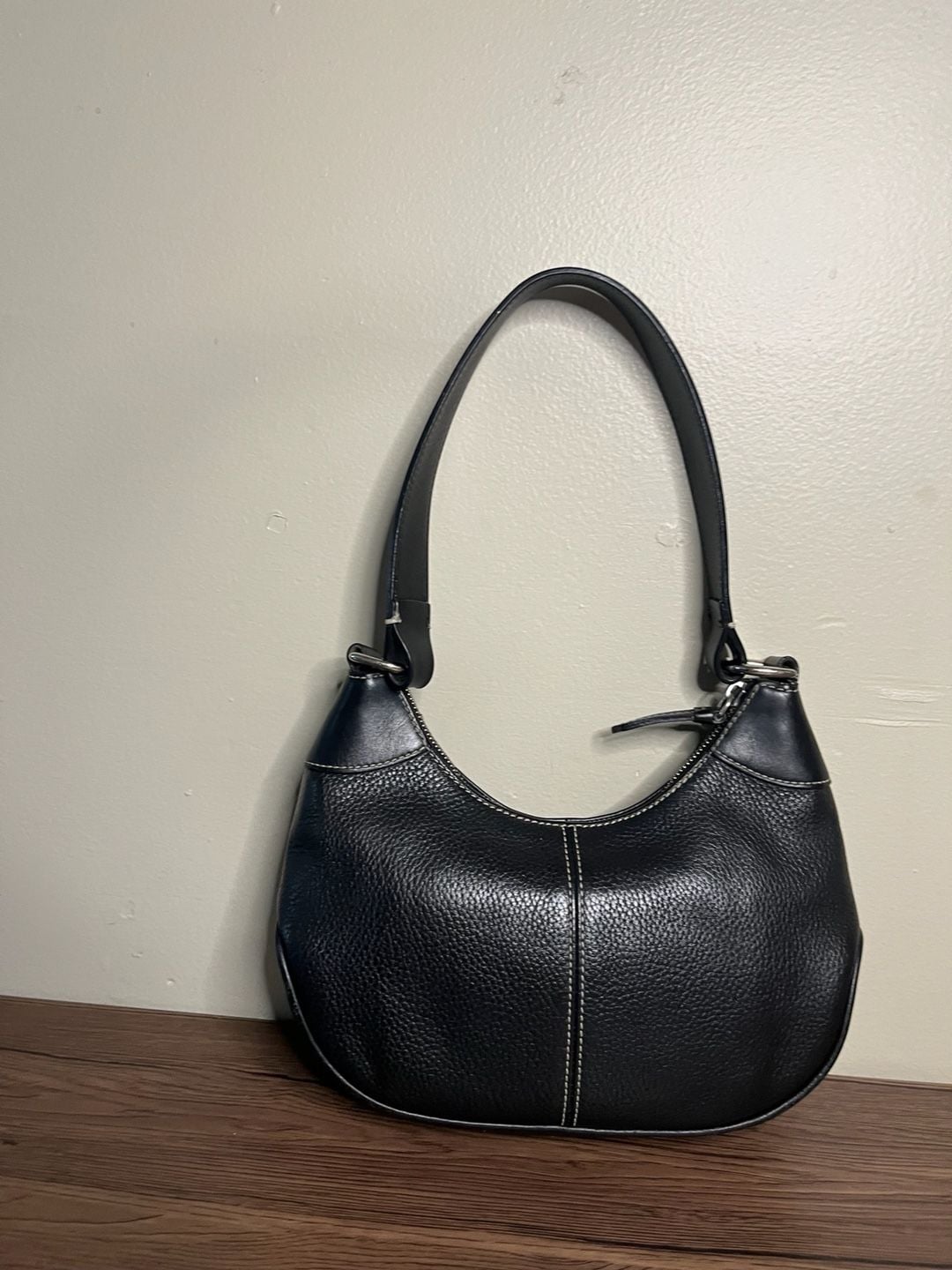 Dooney & Bourke All Weather Leather Pebbled Small Crescent Hobo Shoulder Bag 4