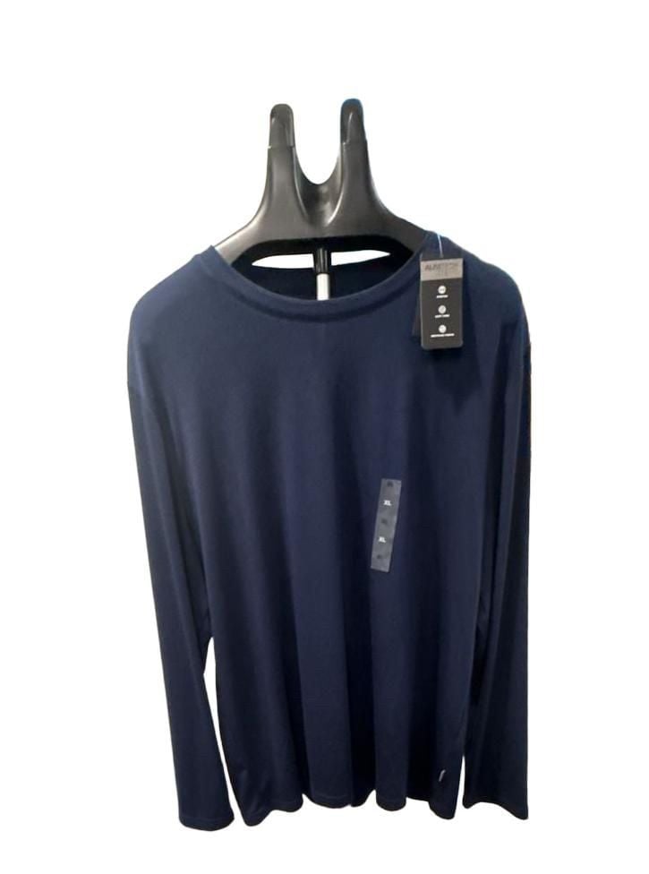 Alfani Stretch Long Sleeve Crew Neck T-Shirt Neo Navy XL-0097 2