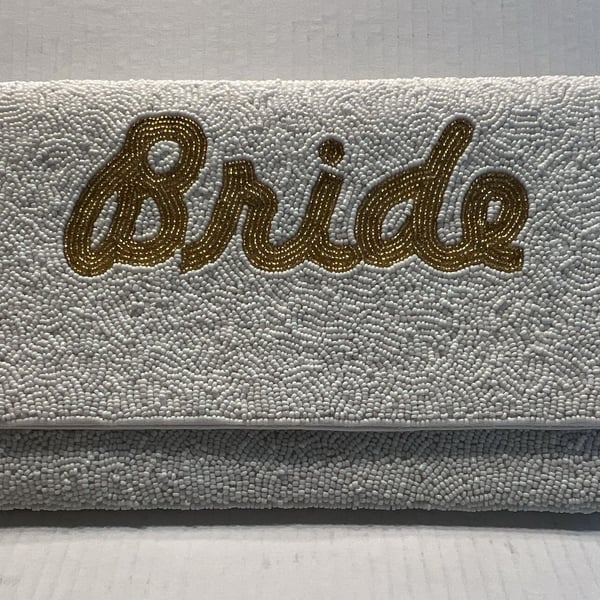 Francesca's Bride Beaded Clutch Purse