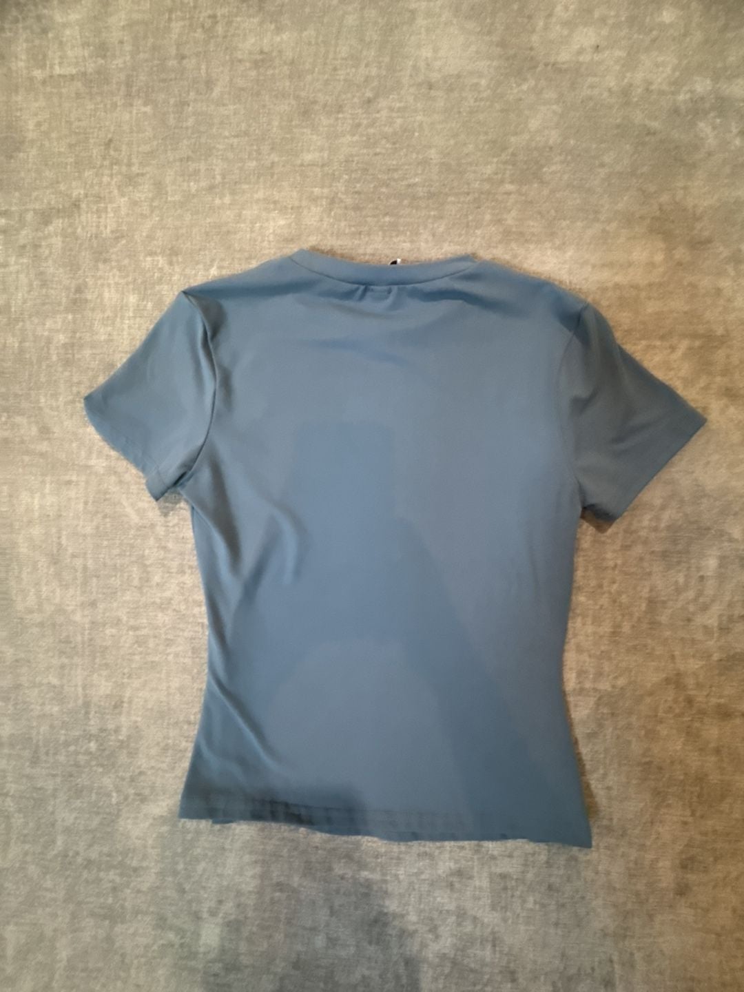 Yogincos Blue Short Sleeve Crew Neck Yoga Crop Buttery Soft T-Shirt Size Small 7