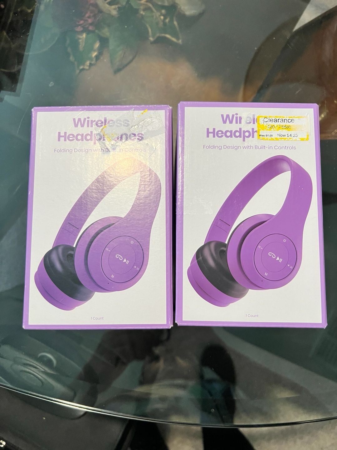 GEMS Wireless Headphones Folding Compact Design Purple 1