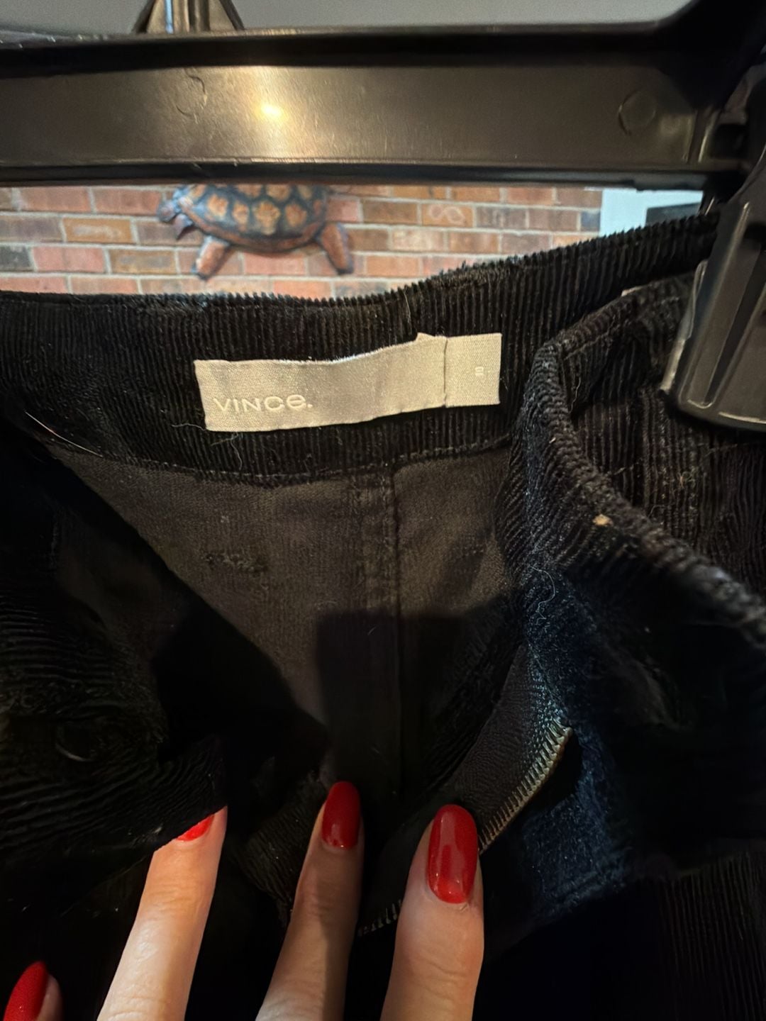 Vince Women's Black Corduroy Cargo Pants Size 10 4