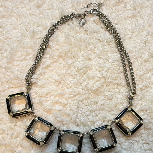 White House Black Market Silvertone Chain Necklace