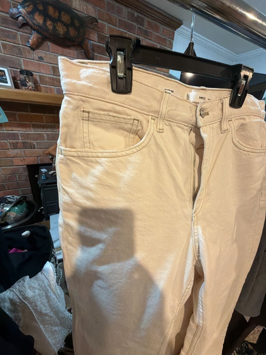Mango Matilda Ecru Denim Jeans 3