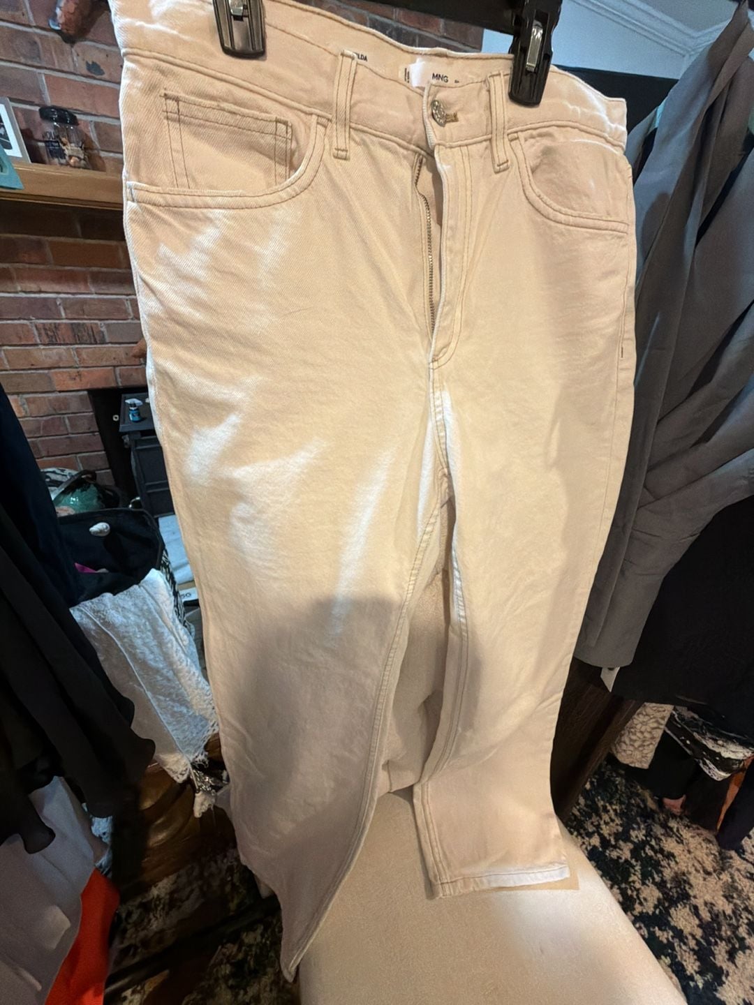 Mango Matilda Ecru Denim Jeans 4