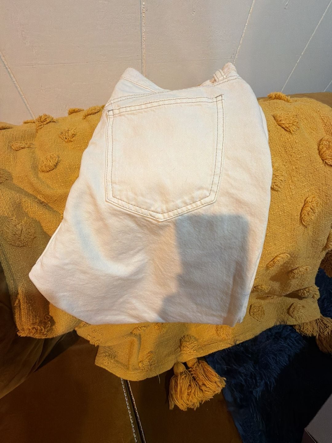 Mango Matilda Ecru Denim Jeans 6