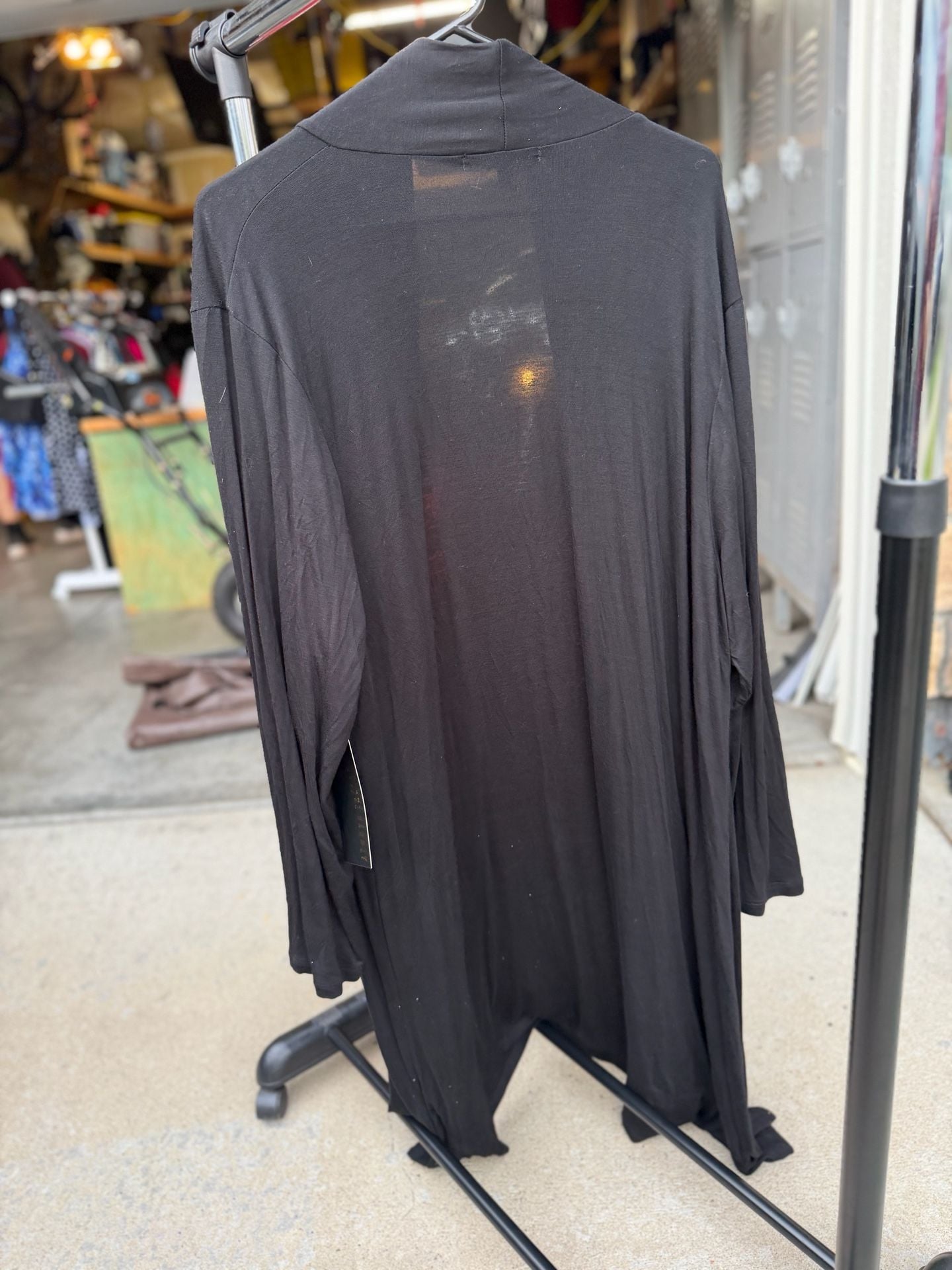 Always Indigo Black Long Sleeve Duster Cardigan Plus Size 3X 4