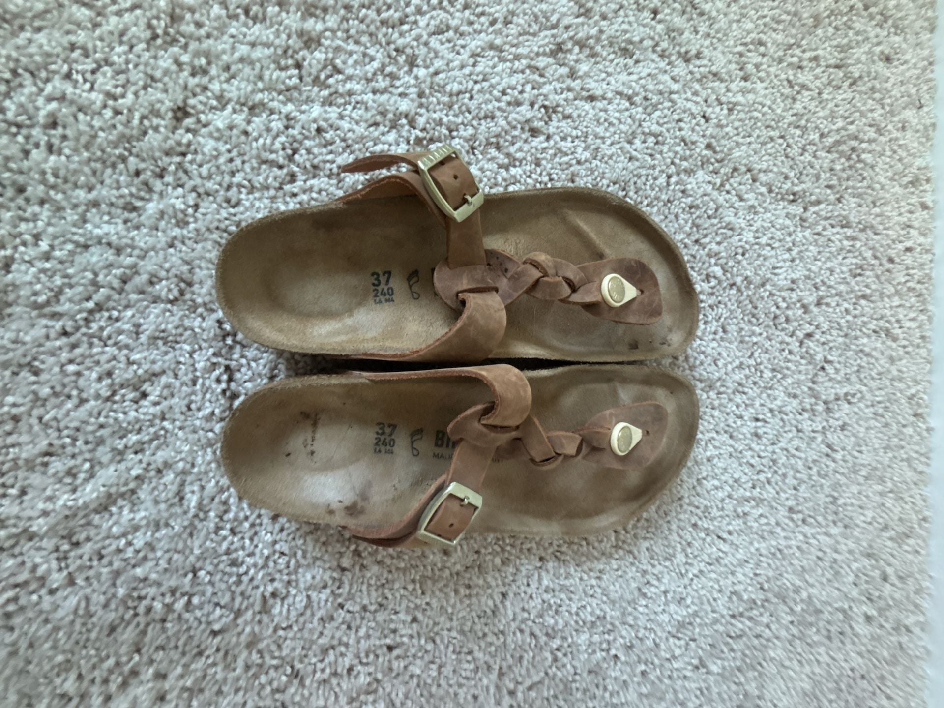 Birkenstock Women's Gizeh Braided Leather Sandals Size 37 2