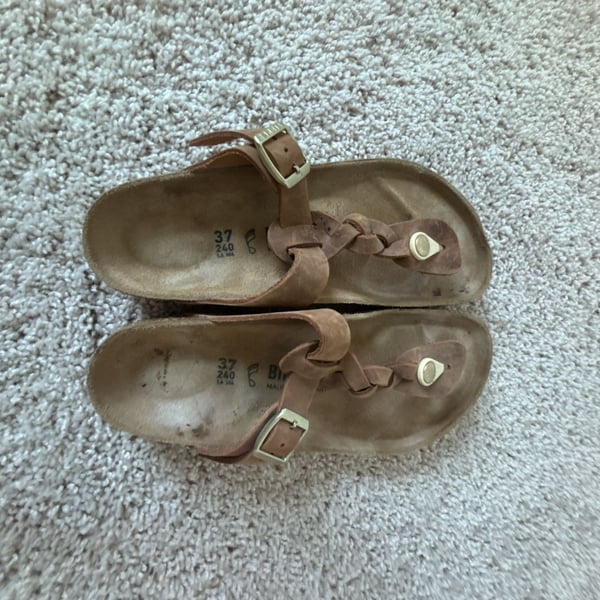 Birkenstock Women's Gizeh Braided Leather Sandals Size 37