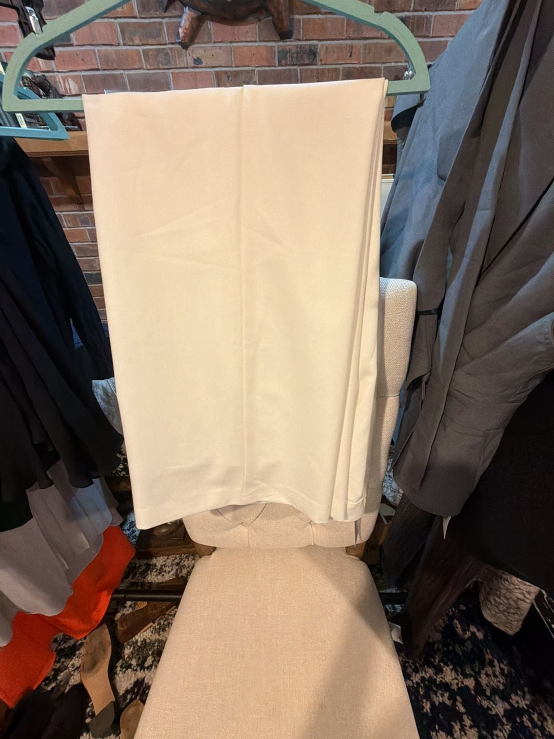 Commense White Pleated High-Waist Dress Pants 4