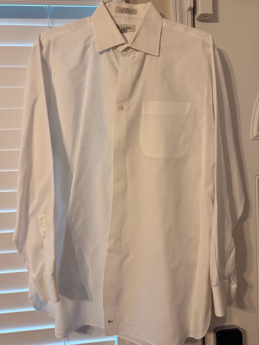 John W. Nordstrom White Tailored Fit Dress Shirt Size 16.5-34 2