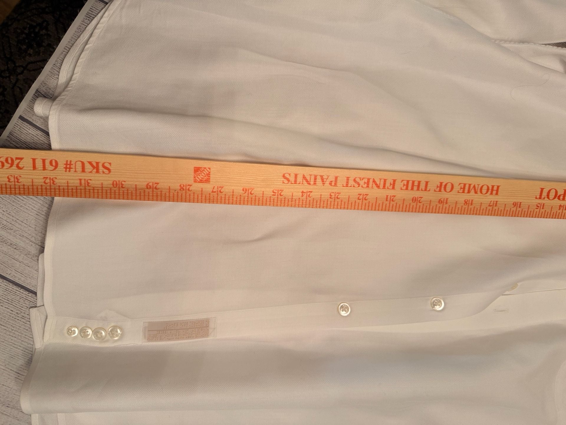 John W. Nordstrom White Tailored Fit Dress Shirt Size 16.5-34 9