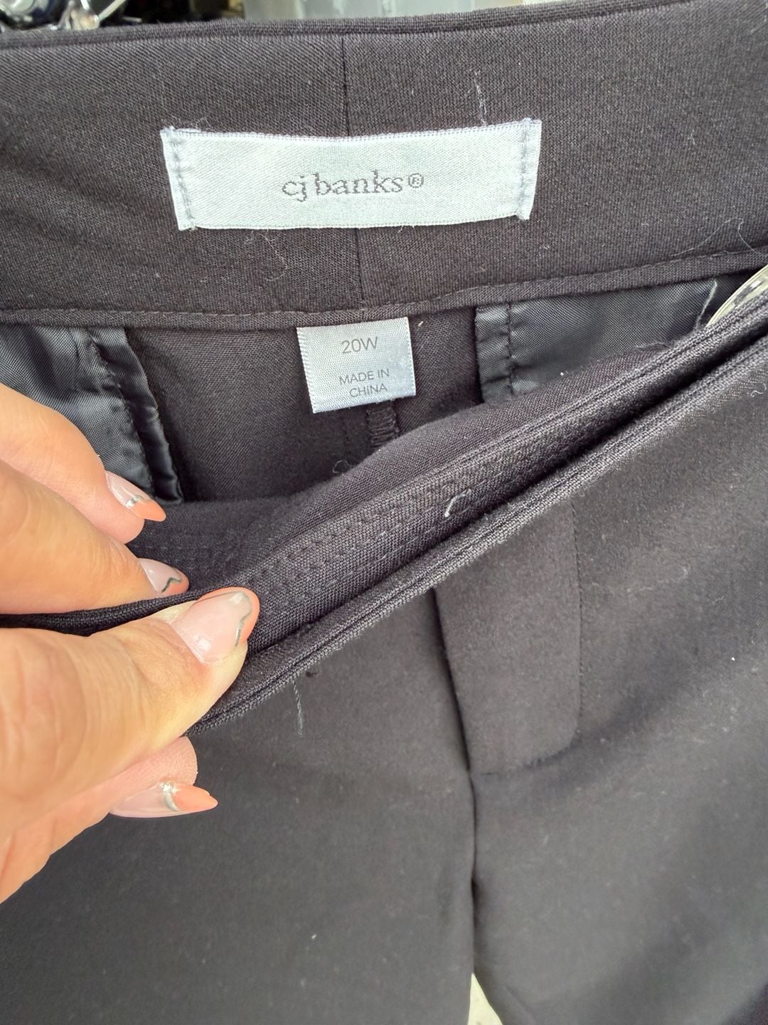 CJ Banks Black Pull-On Capri Pants with Pockets Size 20W 3