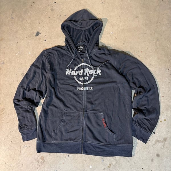 Hard Rock Cafe Phoenix Full Zip Hoodie Black Men's XXL