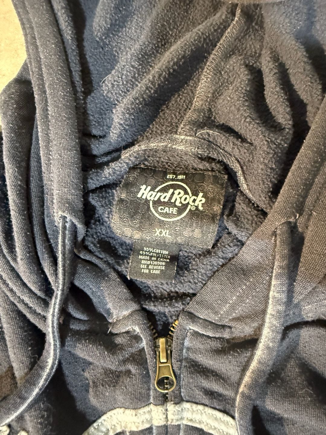 Hard Rock Cafe Phoenix Full Zip Hoodie Black Men's XXL 5