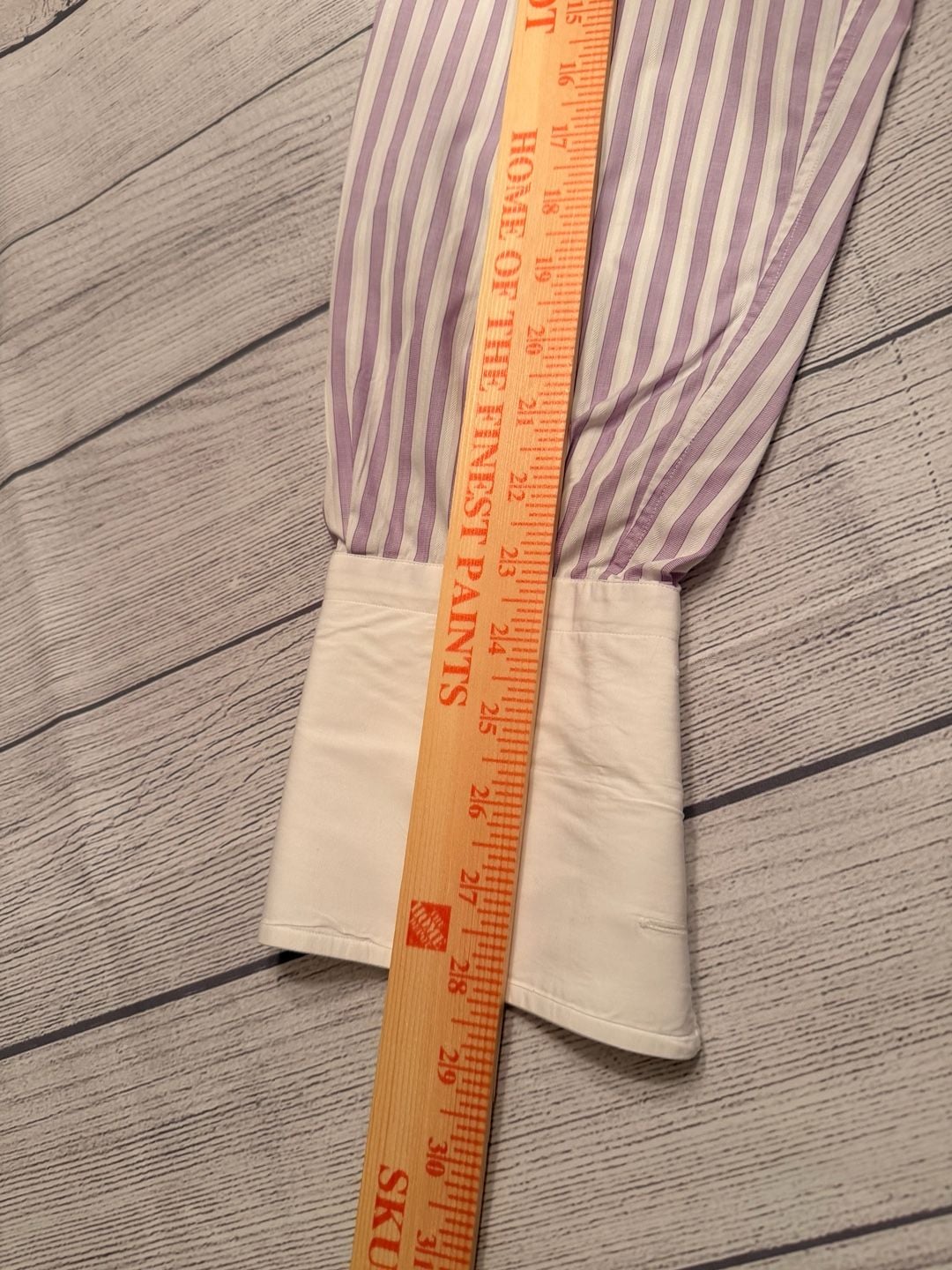 Brioni for Neiman Marcus Purple and White Striped French Cuff Dress Shirt 8