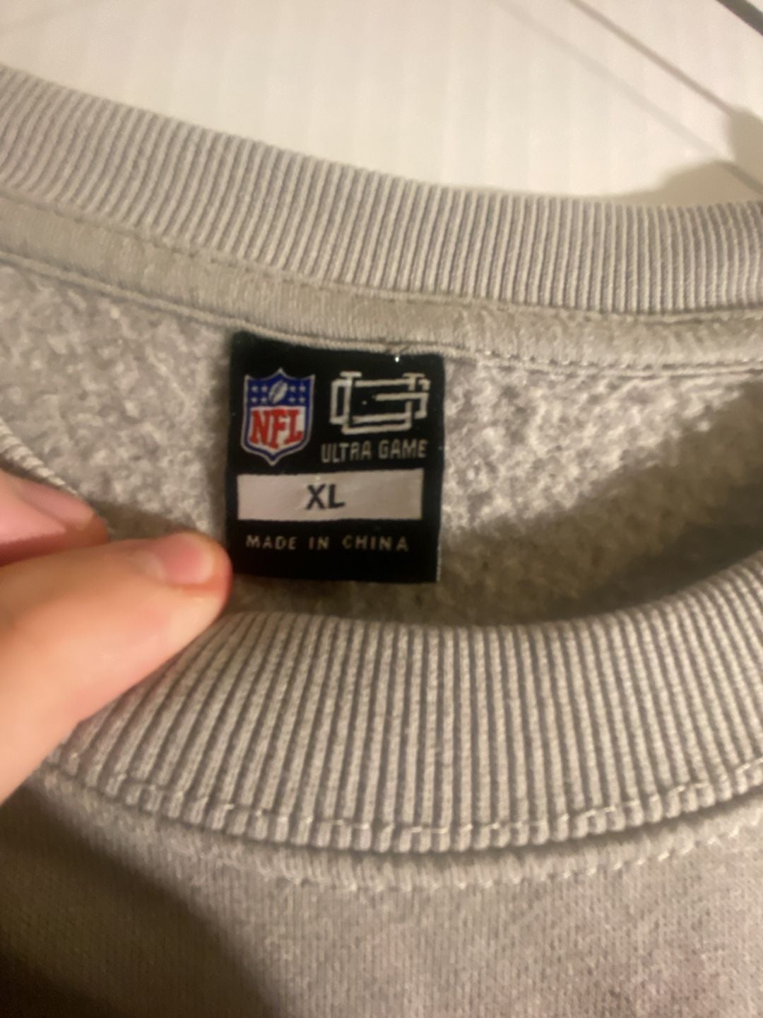 Ultra Game NFL Kansas City Chiefs Grey Crewneck Sweatshirt Men’s XL 3