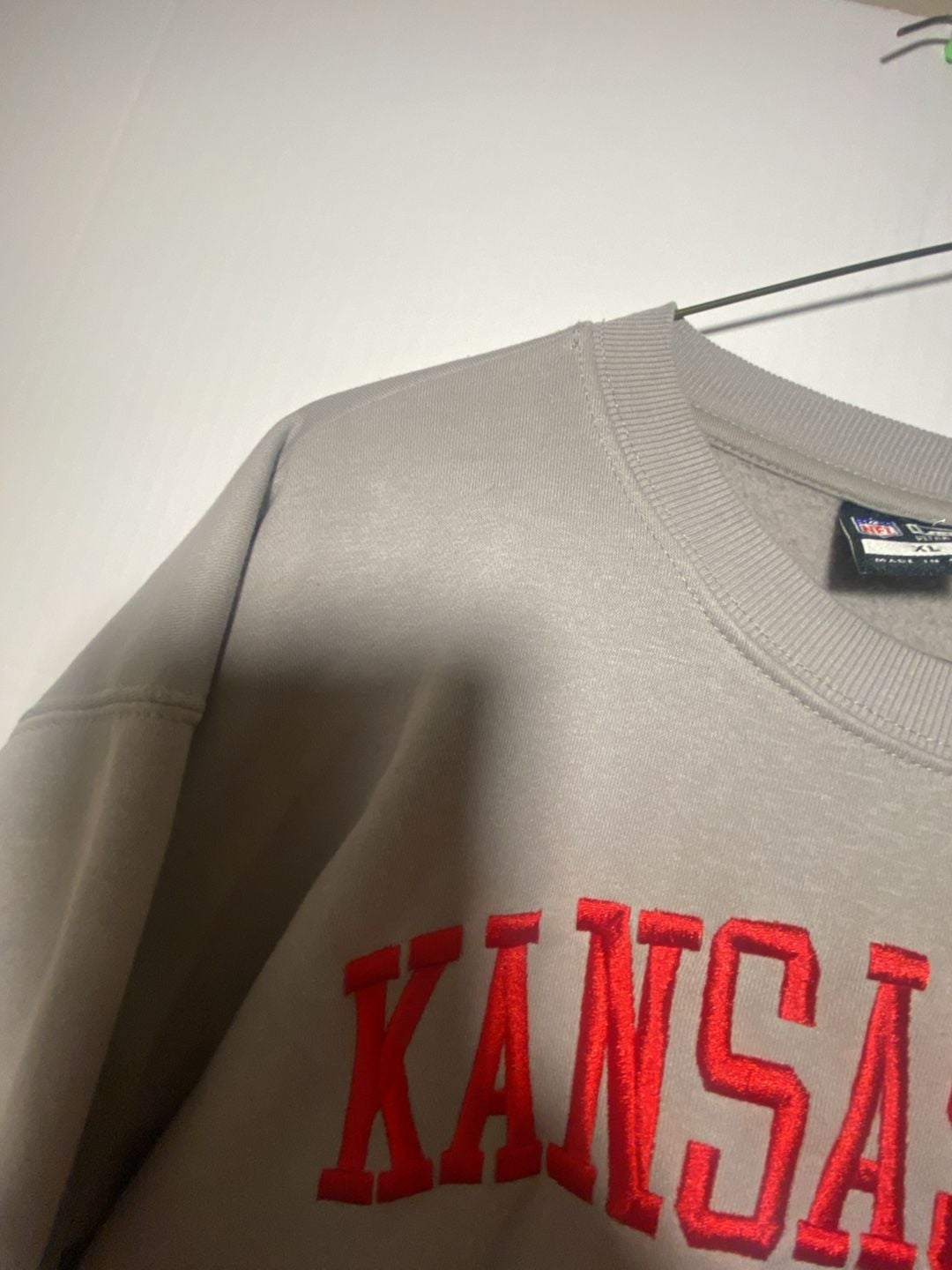 Ultra Game NFL Kansas City Chiefs Grey Crewneck Sweatshirt Men’s XL 6