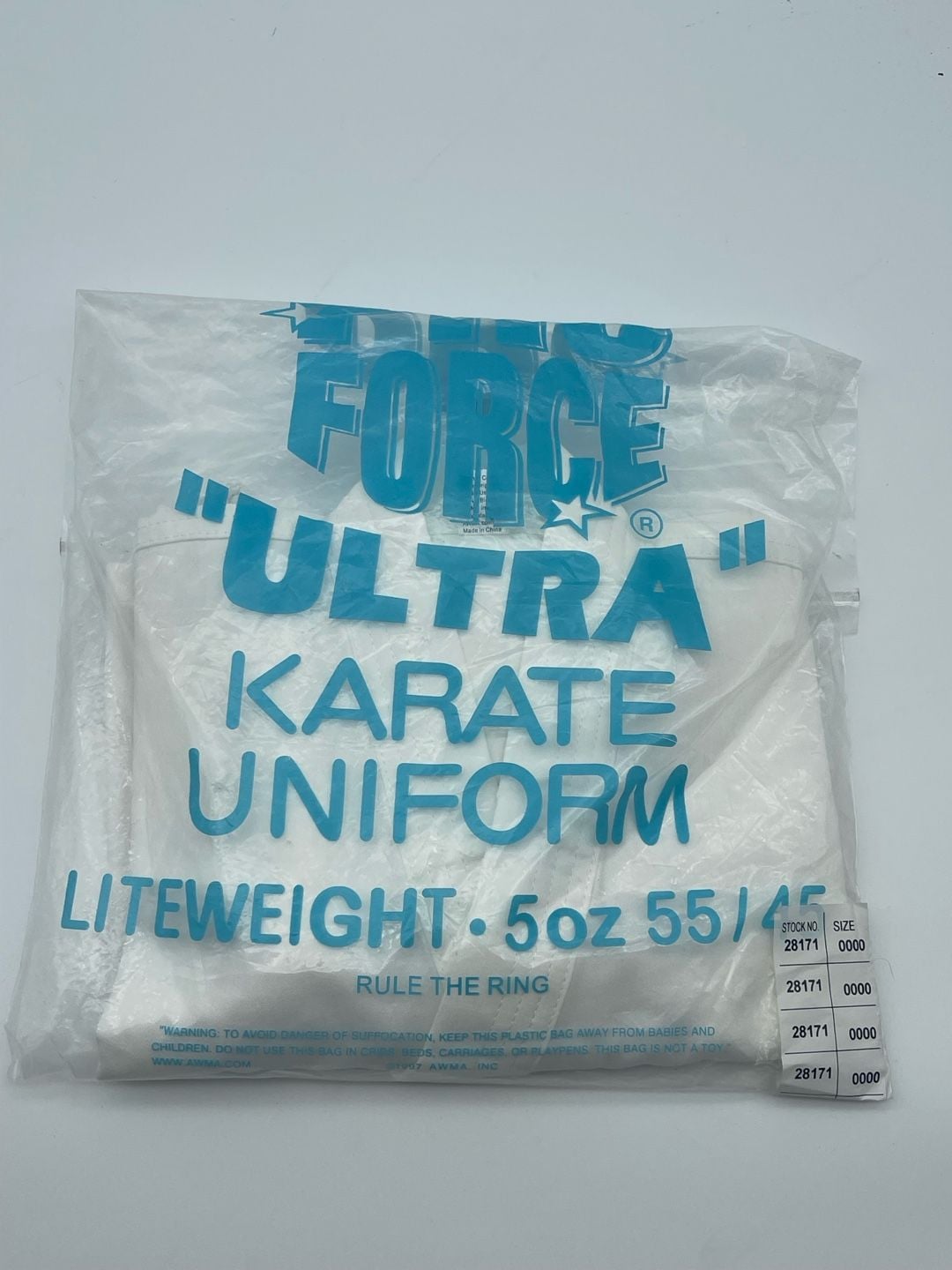 ProForce Ultra Lightweight 5oz Karate Uniform White Size 0000 Stock 28171 1