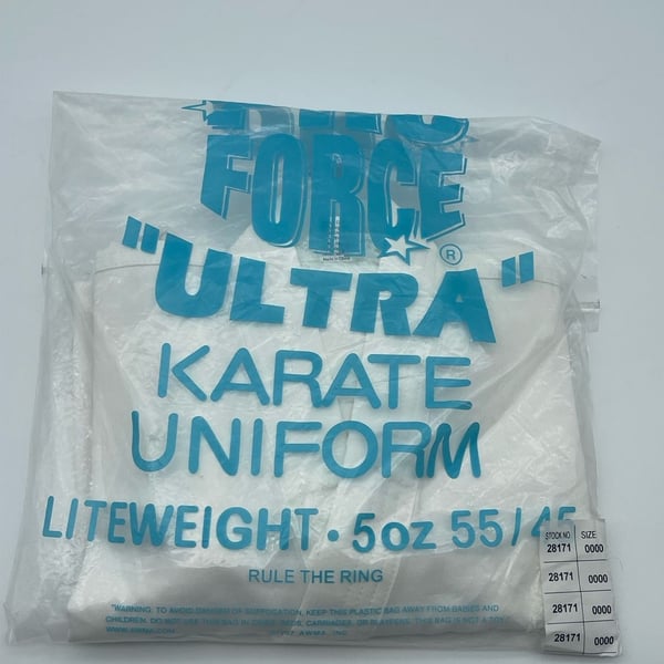 ProForce Ultra Lightweight 5oz Karate Uniform White Size 0000 Stock 28171