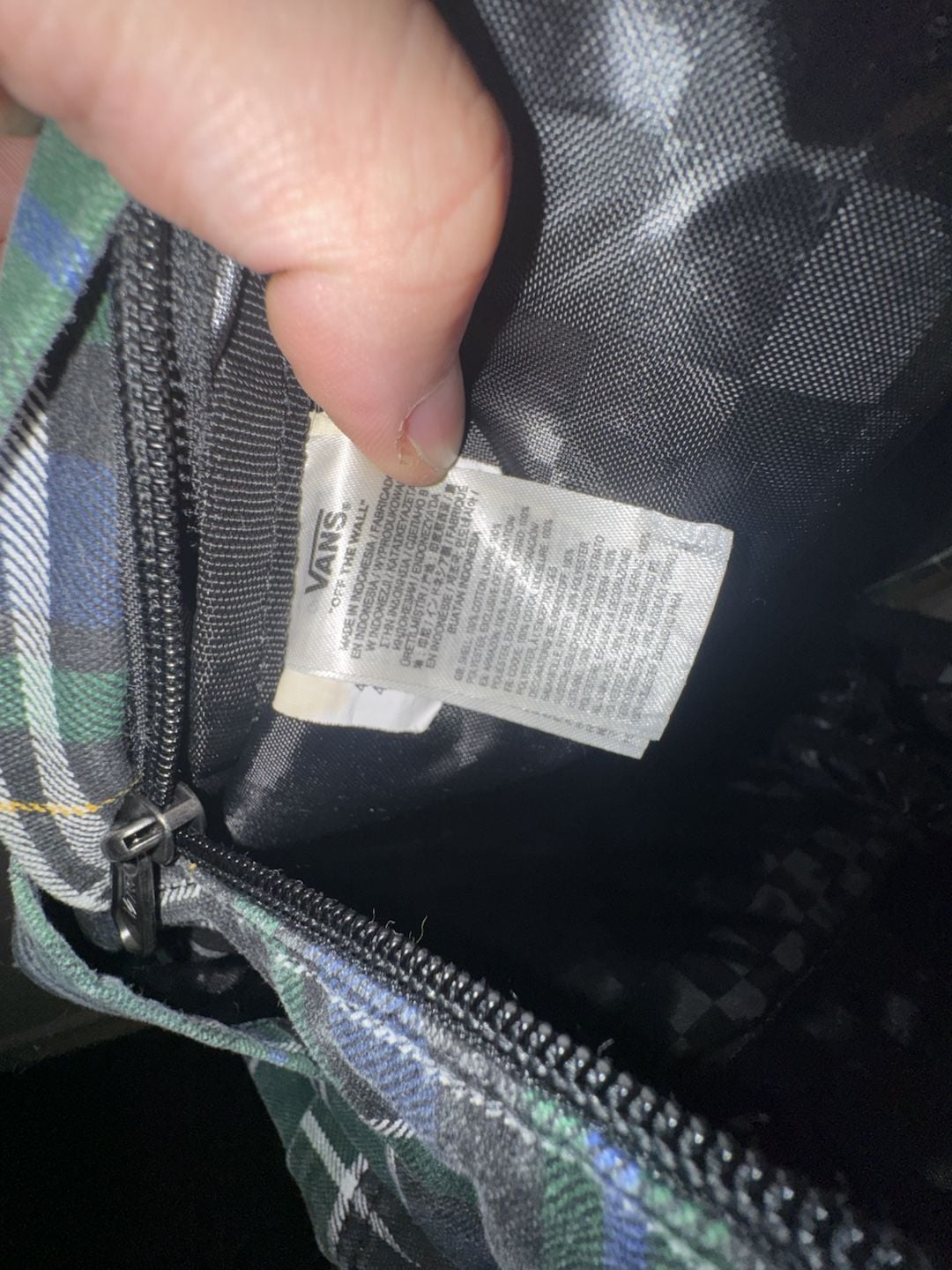 Vans Old Skool Pine Forest Plaid Mini Backpack Green 7