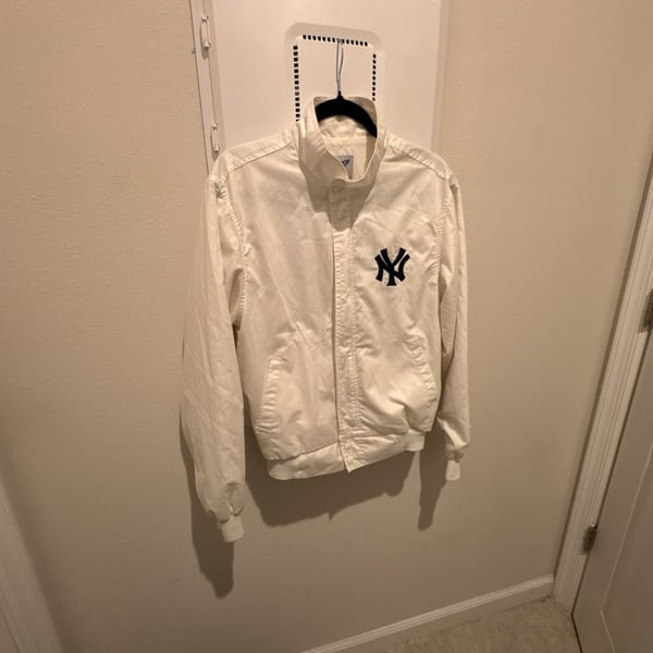 Vintage Swingster New York Yankees White Full-Zip Jacket Medium Made in USA