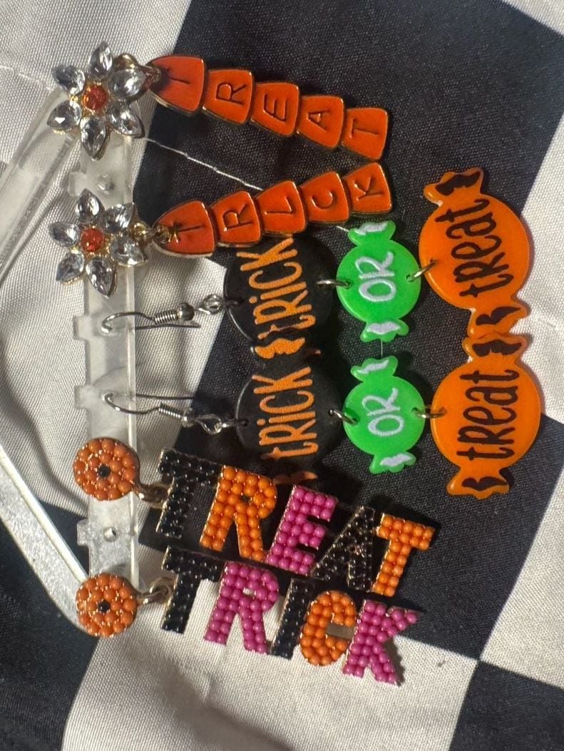 Halloween Trick Or Treat Statement Earrings Set 2